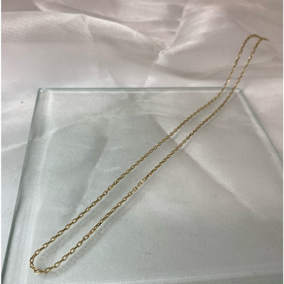 14K YELLOW GOLD small paperclip link chain REAL GOLD 18” - Picture 8 of 13
